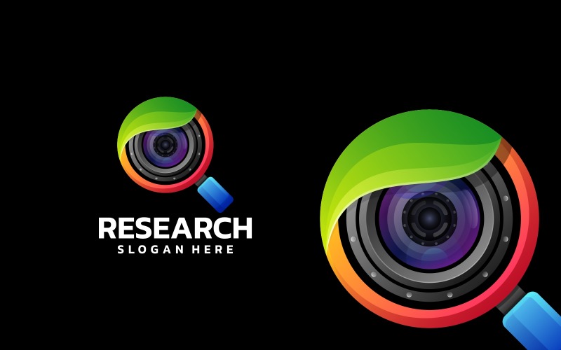 Research Gradient Colorful Logo Logo Template