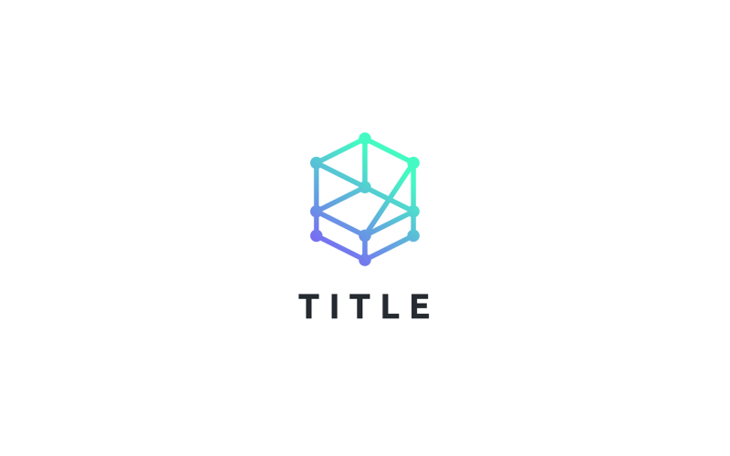 Sleek Vibrant Blockchain Tech Data Network Logo Logo Template