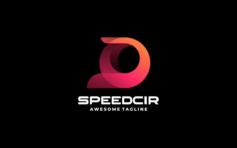 Speed Circle Gradient Logo Logo Template
