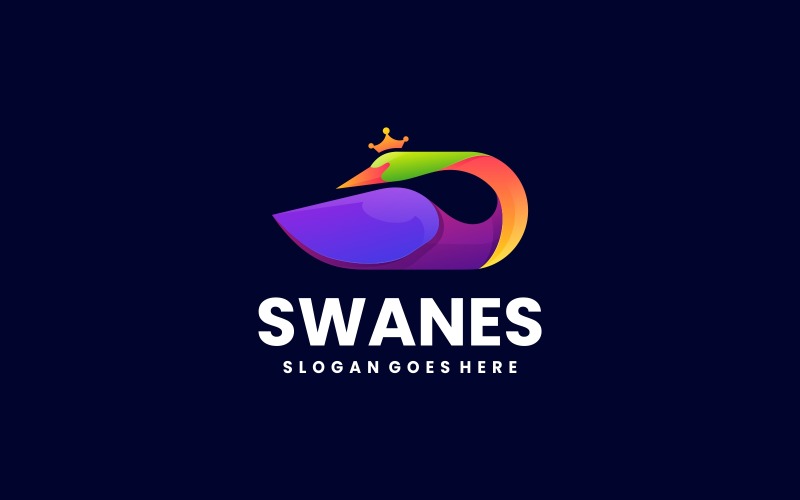 Swan Colorful Logo Design Logo Template