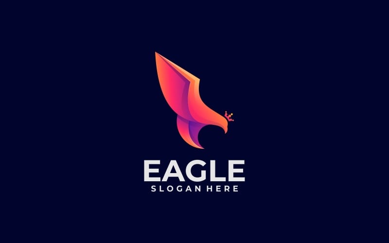 Vector Eagle Color Gradient Logo Style Logo Template