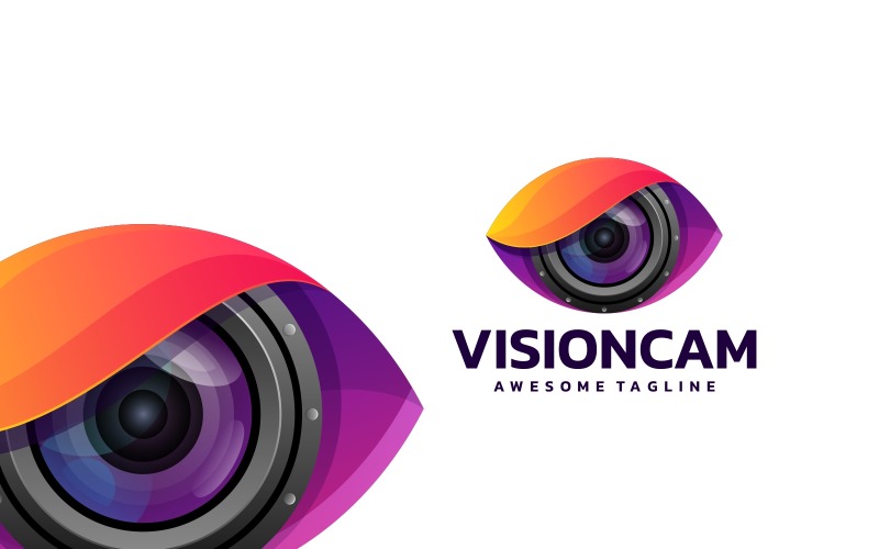 Vision Camera Gradient Logo Logo Template
