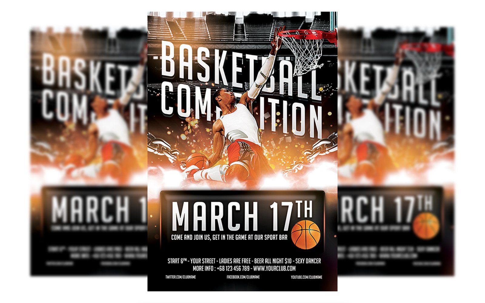 Template #241544 Basketball Flyer Webdesign Template - Logo template Preview