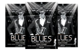 Jazz Blues Concert Flyer Design