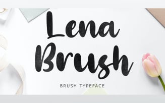 Lena Brush display Typeface Font
