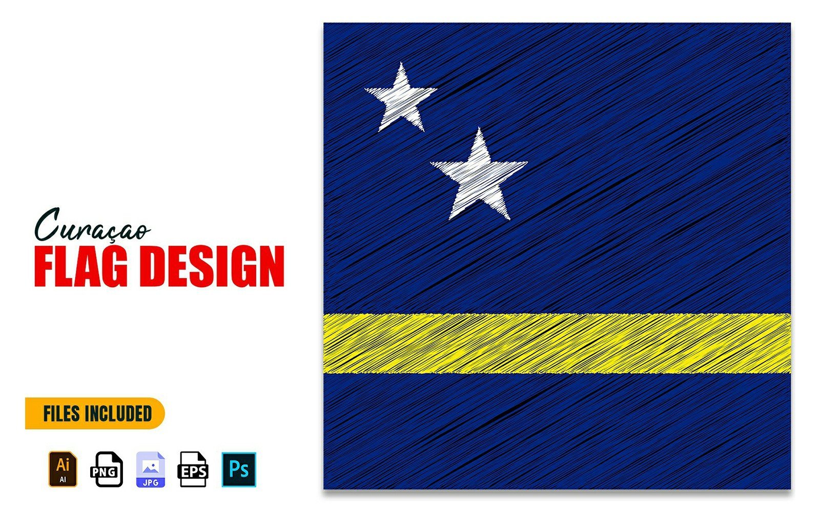 Kit Graphique #241641 Curacao Flag Divers Modles Web - Logo template Preview