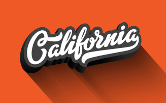California Text Calligraphy Vintage-Editable Text Effect, Font Style, Graphics Illustration