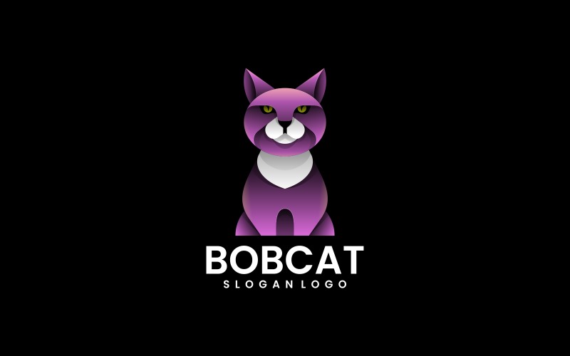 Bobcat Gradient Logo Style Logo Template