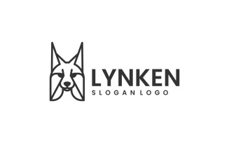 Lynx Line Art Logo Design