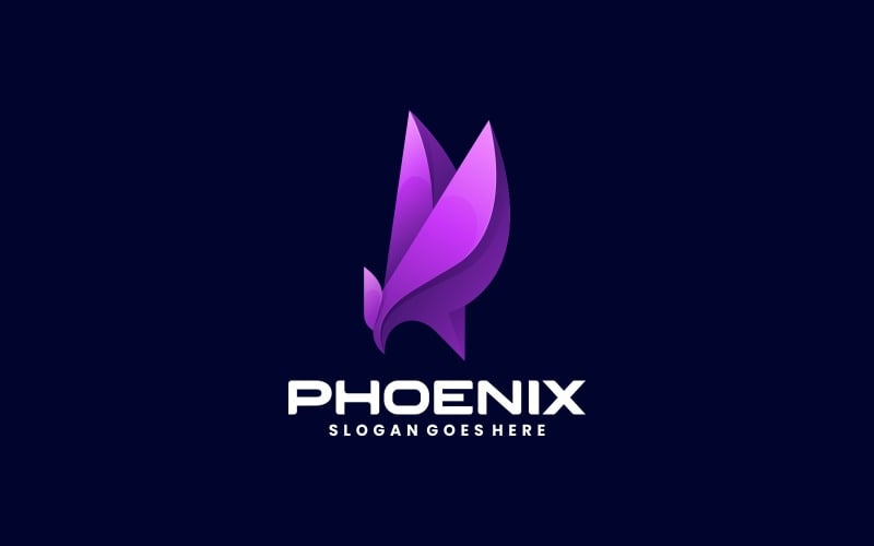 Vector Phoenix Gradient Color Logo Design Logo Template