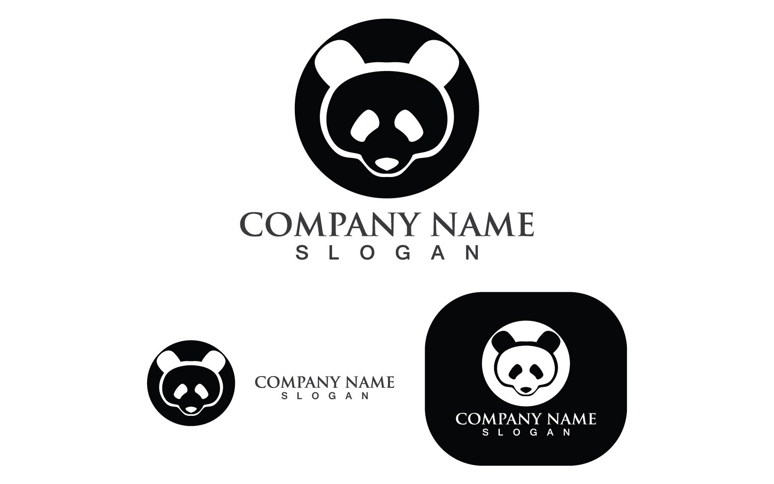 Kit Graphique #241885 Illustration Panda Divers Modles Web - Logo template Preview