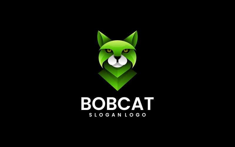 Bob Cat Gradient Logo Style Logo Template