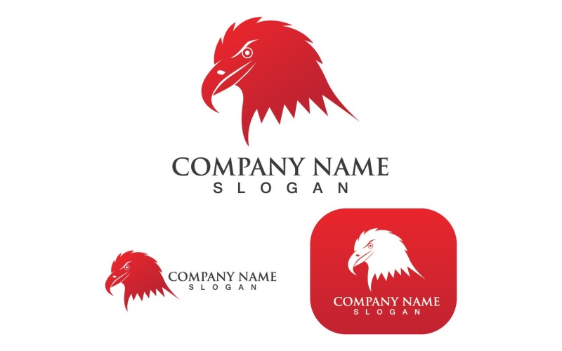 Eagle Head Logo And Symbol Bird V Logo Template