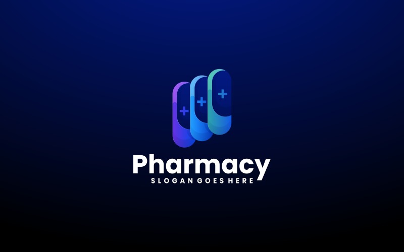 Pharmacy Gradient Logo Design Logo Template