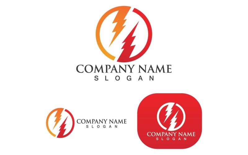 Thunderbolt Flash Logo And Symbol V19 Logo Template