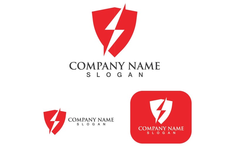 Thunderbolt Flash Logo And Symbol V Logo Template