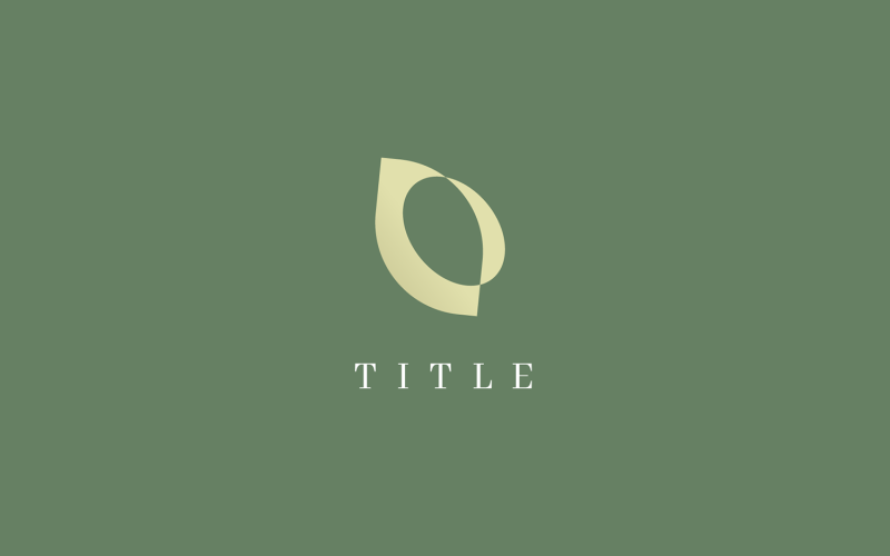 Luxury Angular Leaf Organic Blossom Golden Logo Logo Template