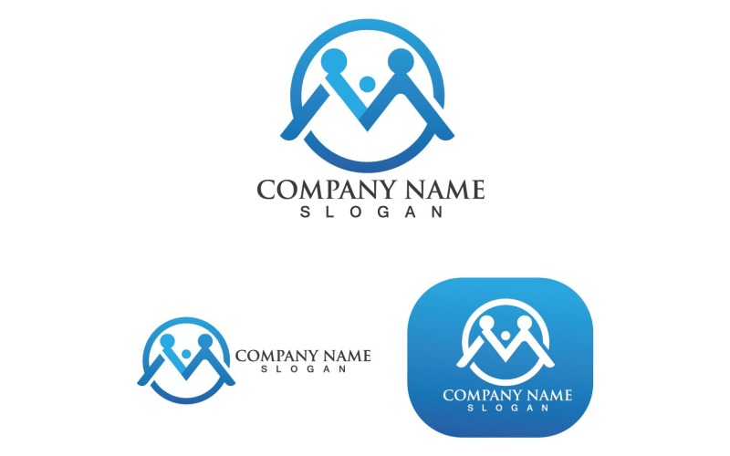M Family Care Logo And Symbol 3 Logo Template