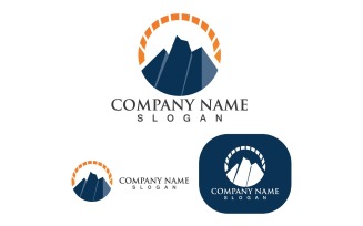 Mountain And Sun Logo And Symbol V