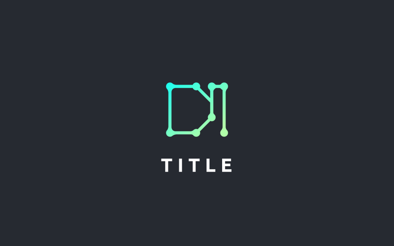 Sleek Angular DN Data ND Tech Connect Monogram Logo Logo Template