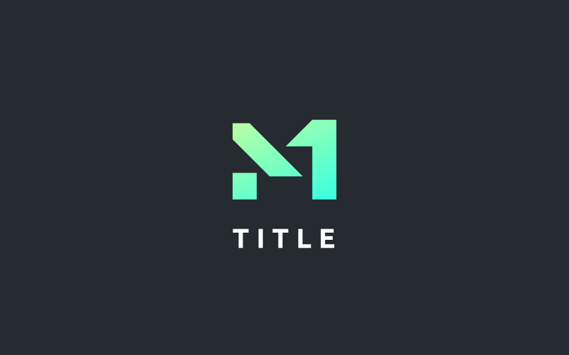 Sleek Angular M Mint Monogram Logo Logo Template