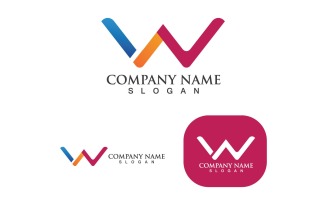 W Letter Logo Business Vector V6