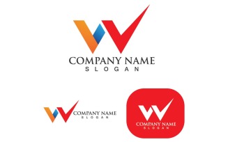 W Letter Logo Business Vector V9