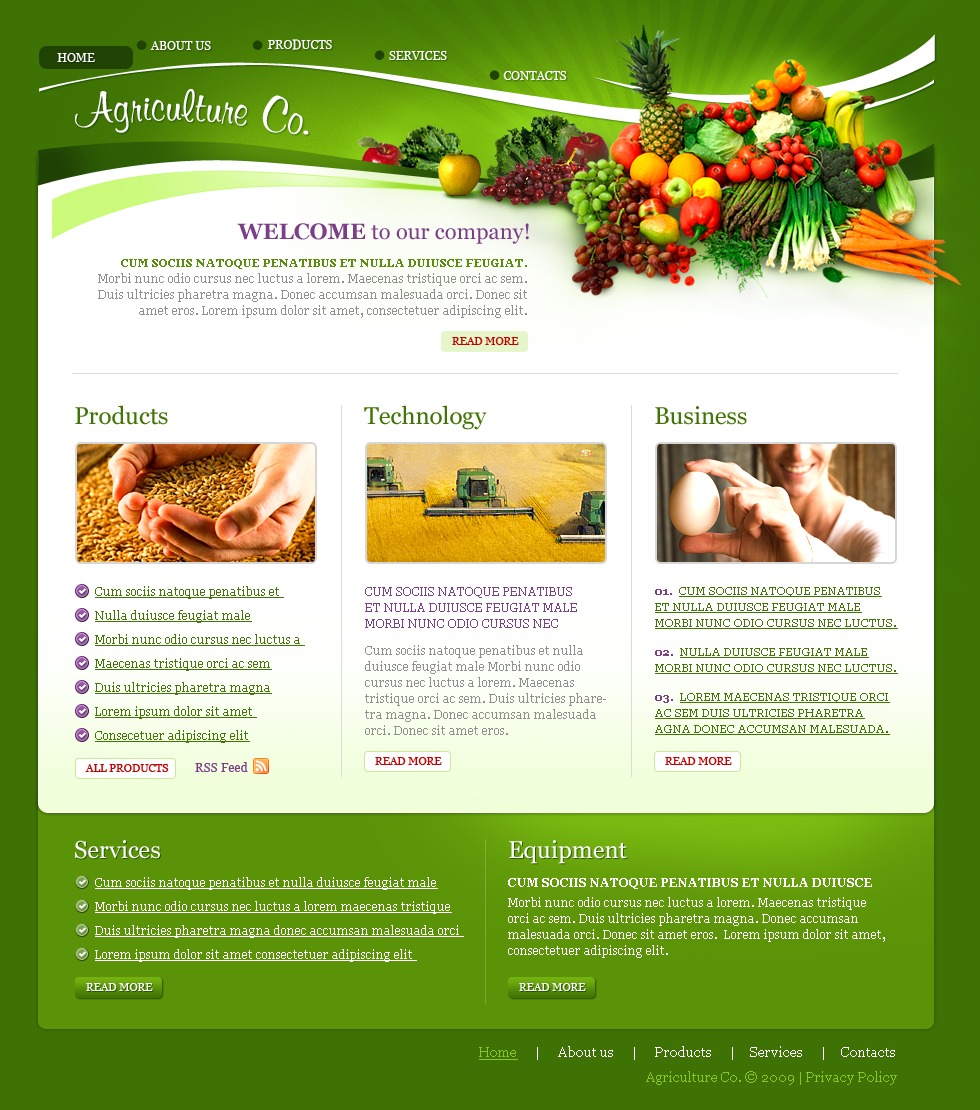Agriculture Website Template 24213