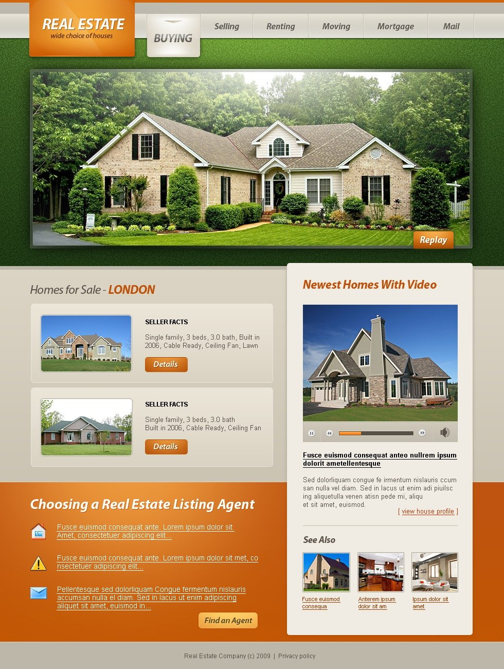 Real Estate Agency SWiSH Template #24282