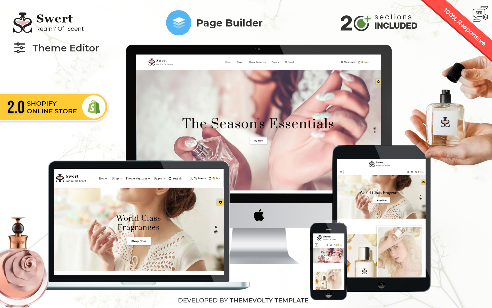 Swert - Fragrance and Perfume Shopify Theme | Multipurpose Personal Care Shopify OS 2.0 Theme