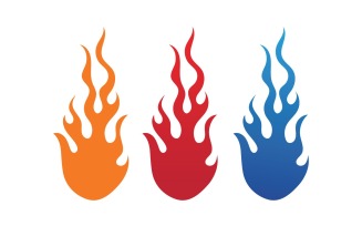 Fire Hot Flame Logo And Symbol V10