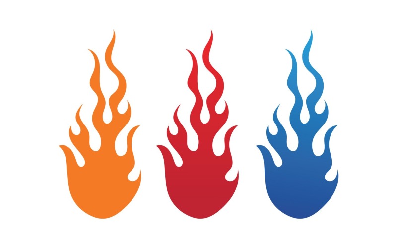 Fire Hot Flame Logo And Symbol V10 Logo Template
