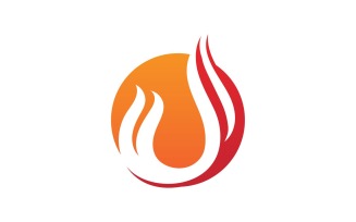 Fire Hot Flame Logo And Symbol V13