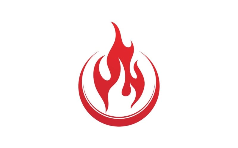Fire Hot Flame Logo And Symbol V14 Logo Template
