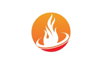 Fire Hot Flame Logo And Symbol V16