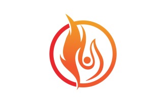 Fire Hot Flame Logo And Symbol V19