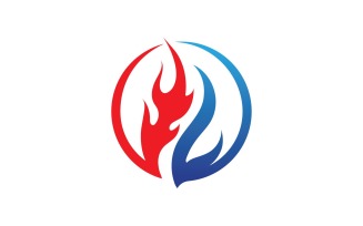 Fire Hot Flame Logo And Symbol V21