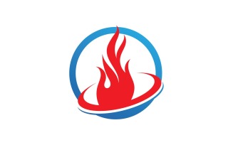 Fire Hot Flame Logo And Symbol V22