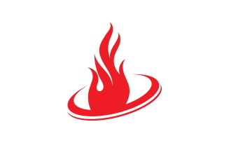 Fire Hot Flame Logo And Symbol V5