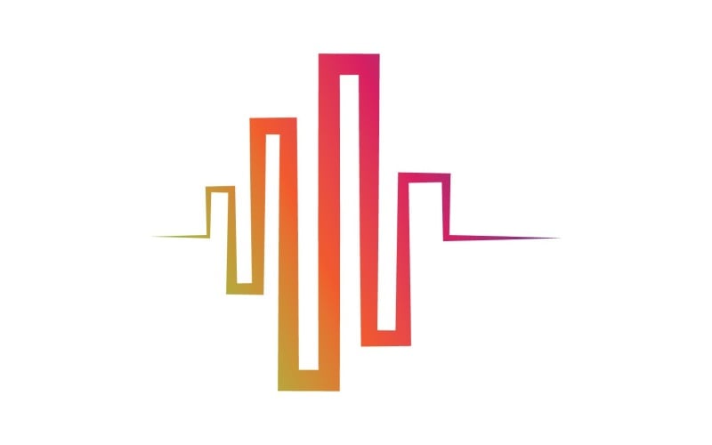 Sound Wave Equalizer Line Logo V11 Logo Template