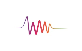 Sound Wave Equalizer Line Logo V15