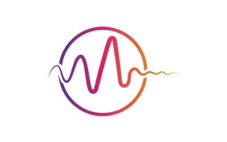 Sound Wave Equalizer Line Logo V22