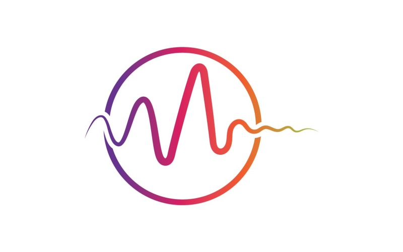 Sound Wave Equalizer Line Logo V22 Logo Template