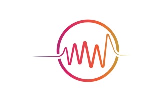 Sound Wave Equalizer Line Logo V24