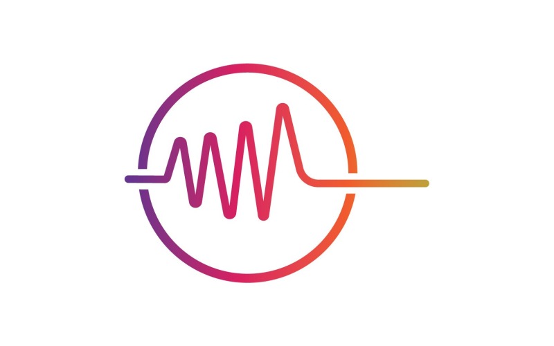 Sound Wave Equalizer Line Logo V25 Logo Template