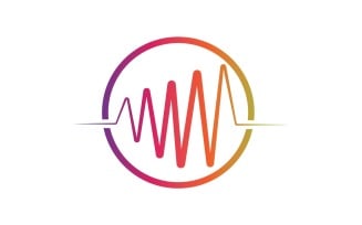 Sound Wave Equalizer Line Logo V26