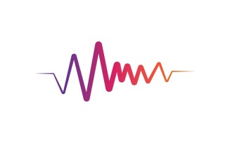 Sound Wave Equalizer Line Logo V5