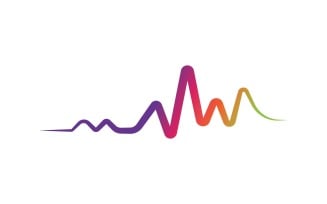 Sound Wave Equalizer Line Logo V8
