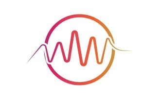 Sound Wave Equalizer Line Logo V