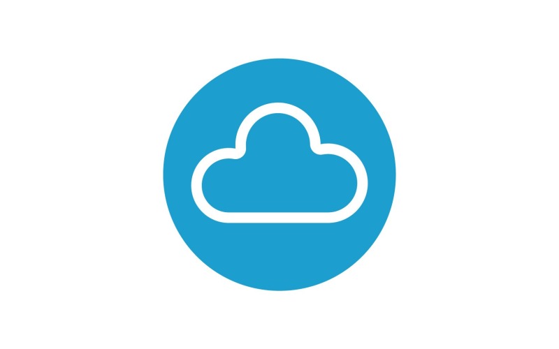Cloud Blue Vector Logo Vector V4 Logo Template